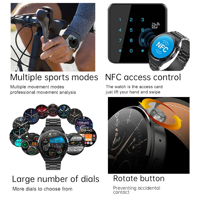 For Huawei Xiaomi NFC Smart Watch 2024